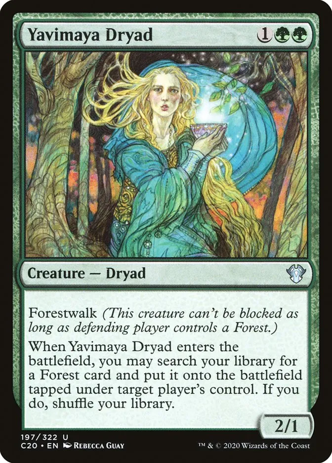 2020 Commander 2020 Yavimaya Dryad uncommon #197 unlisted card image