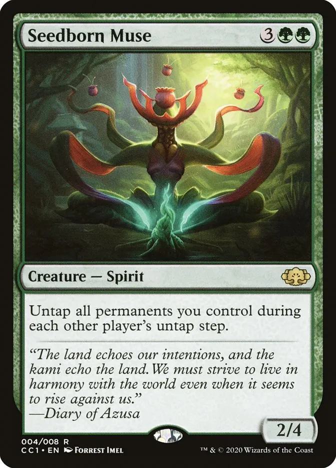 2020 Commander Collection: Green Seedborn Muse rare #4 unlisted card image