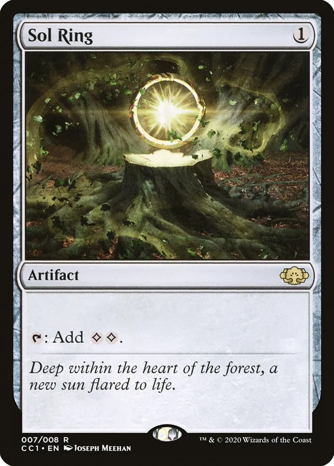 2020 Commander Collection: Green Sol Ring rare #7 unlisted card image