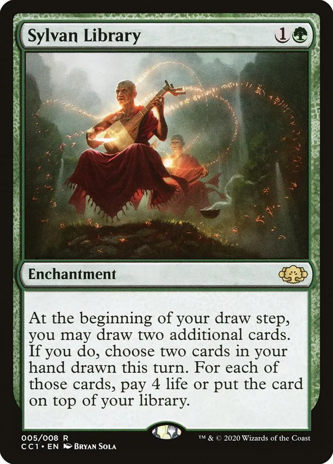 2020 Commander Collection: Green Sylvan Library rare #5 unlisted card image