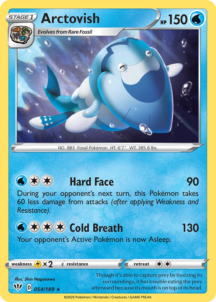 2020 Darkness Ablaze Arctovish #054/189 Rare card image
