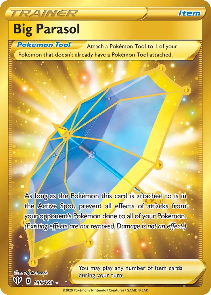 2020 Darkness Ablaze Big Parasol #199/189 Rare Secret card image