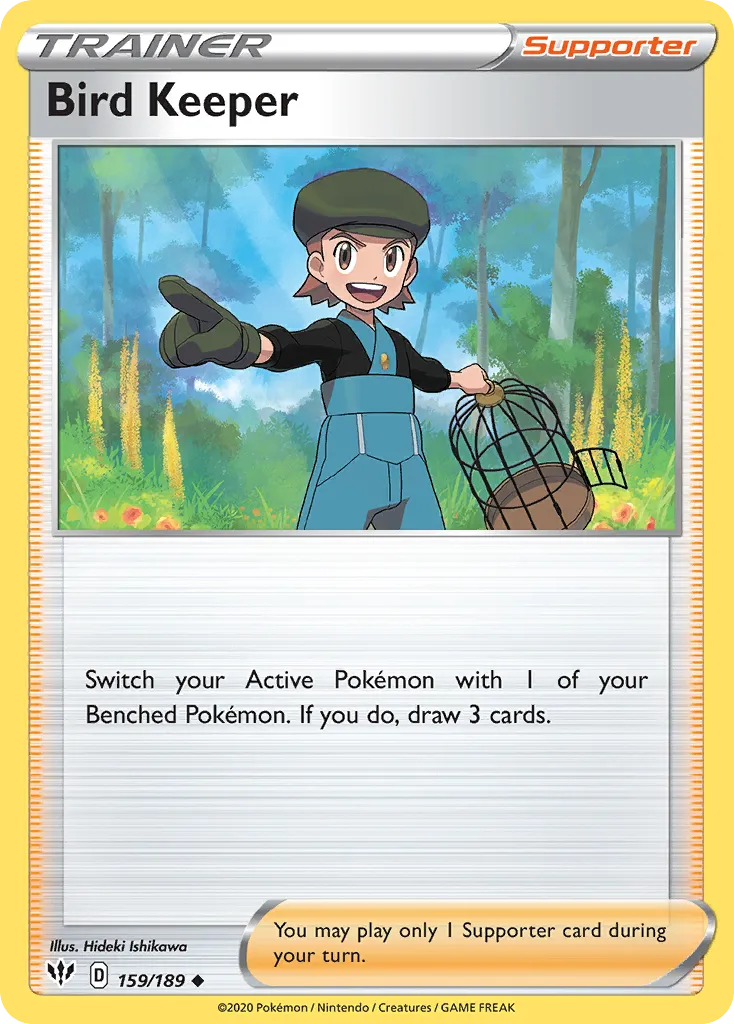 2020 Darkness Ablaze Bird Keeper Uncommon #159/189 Uncommon card image