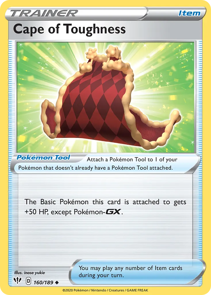 2020 Darkness Ablaze Cape of Toughness #160/189 Uncommon card image