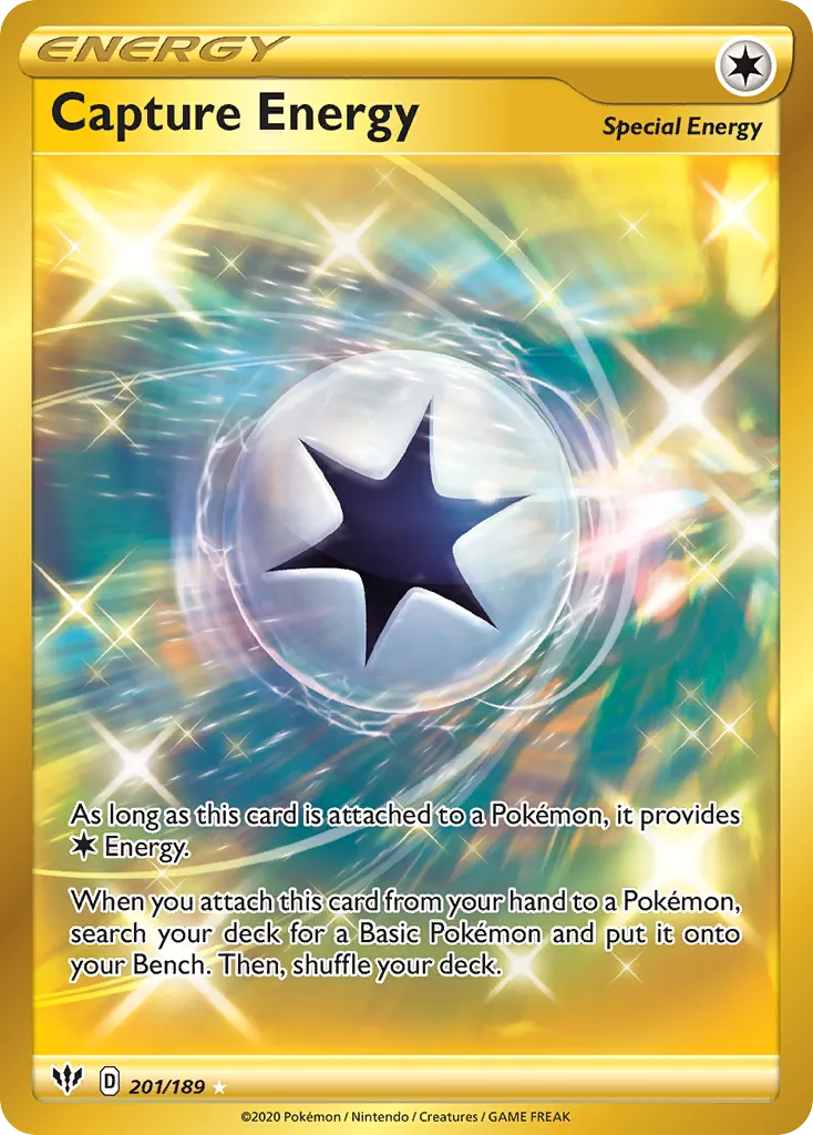 2020 Darkness Ablaze Capture Energy #201/189 Rare Secret card image