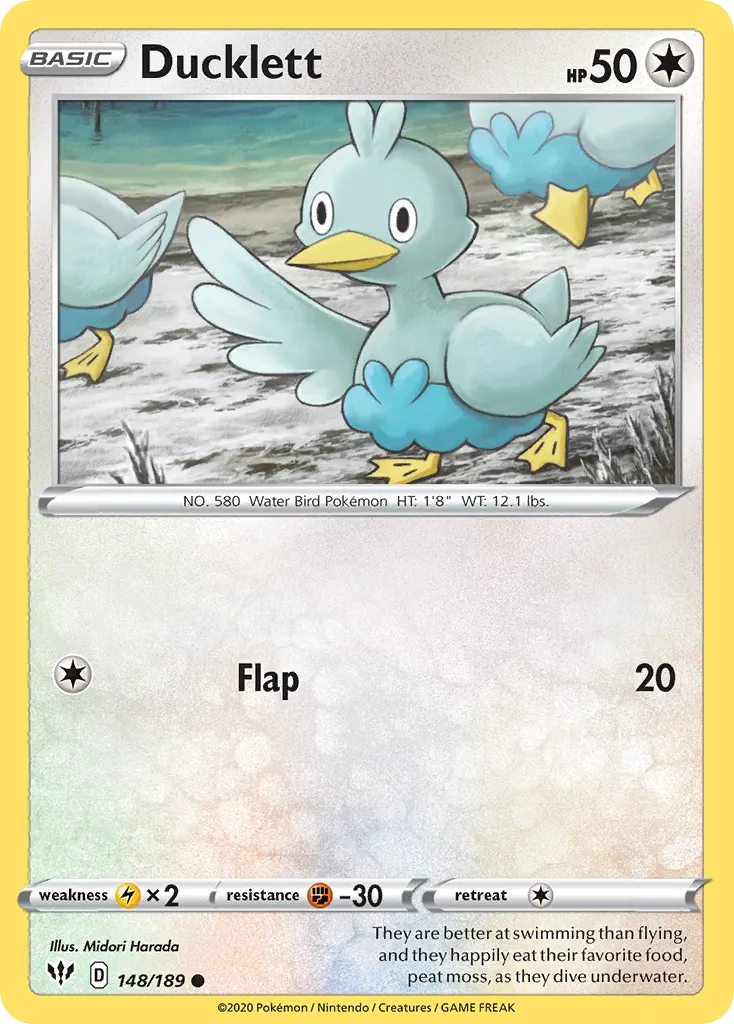 2020 Darkness Ablaze Ducklett Common #148/189 Common card image