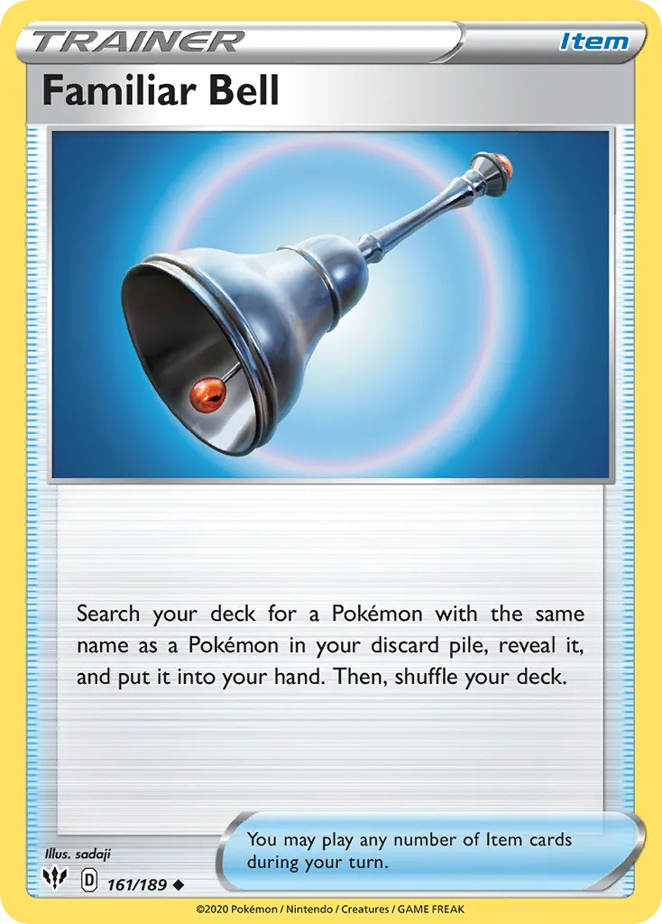 2020 Darkness Ablaze Familiar Bell #161/189 Uncommon card image