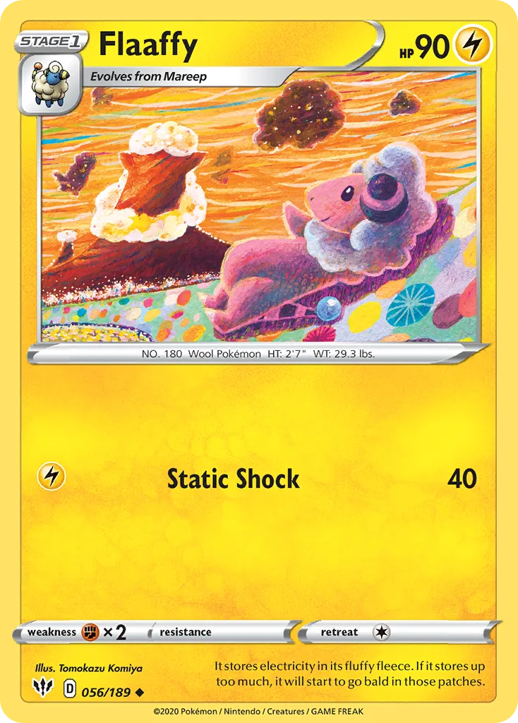 2020 Darkness Ablaze Flaaffy Uncommon #056/189 Uncommon card image