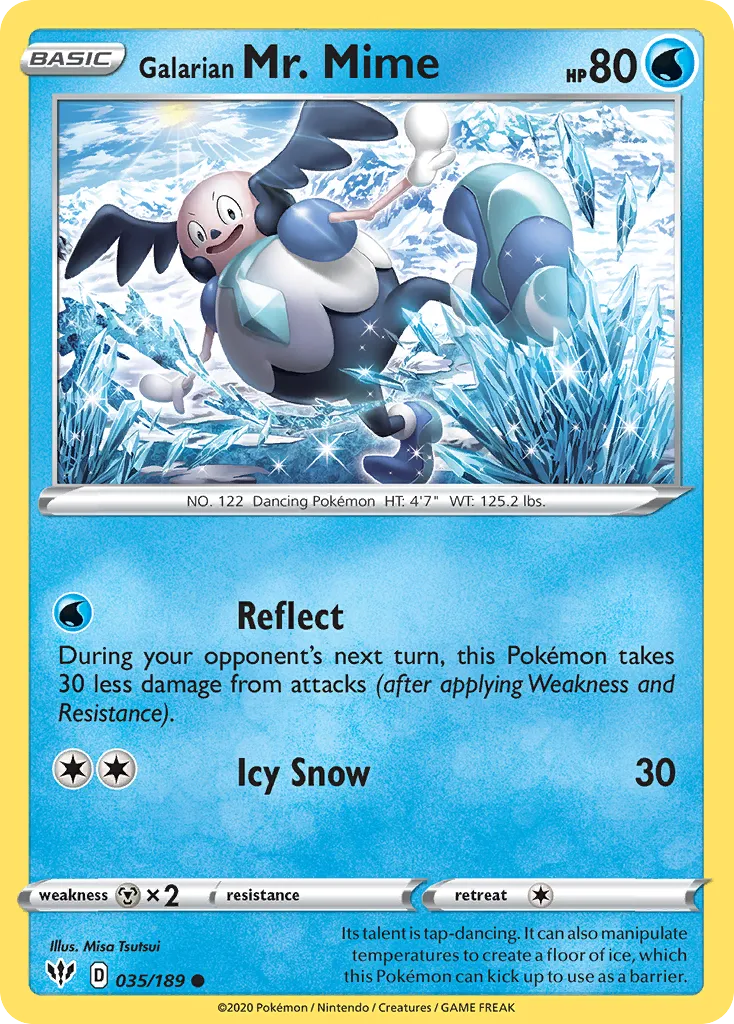 2020 Darkness Ablaze Galarian Mr. Mime #035/189 Common card image