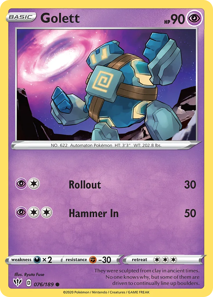 2020 Darkness Ablaze Golett #076/189 Common card image