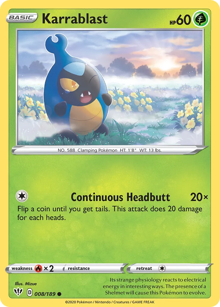 2020 Darkness Ablaze Karrablast Common #008/189 Common card image