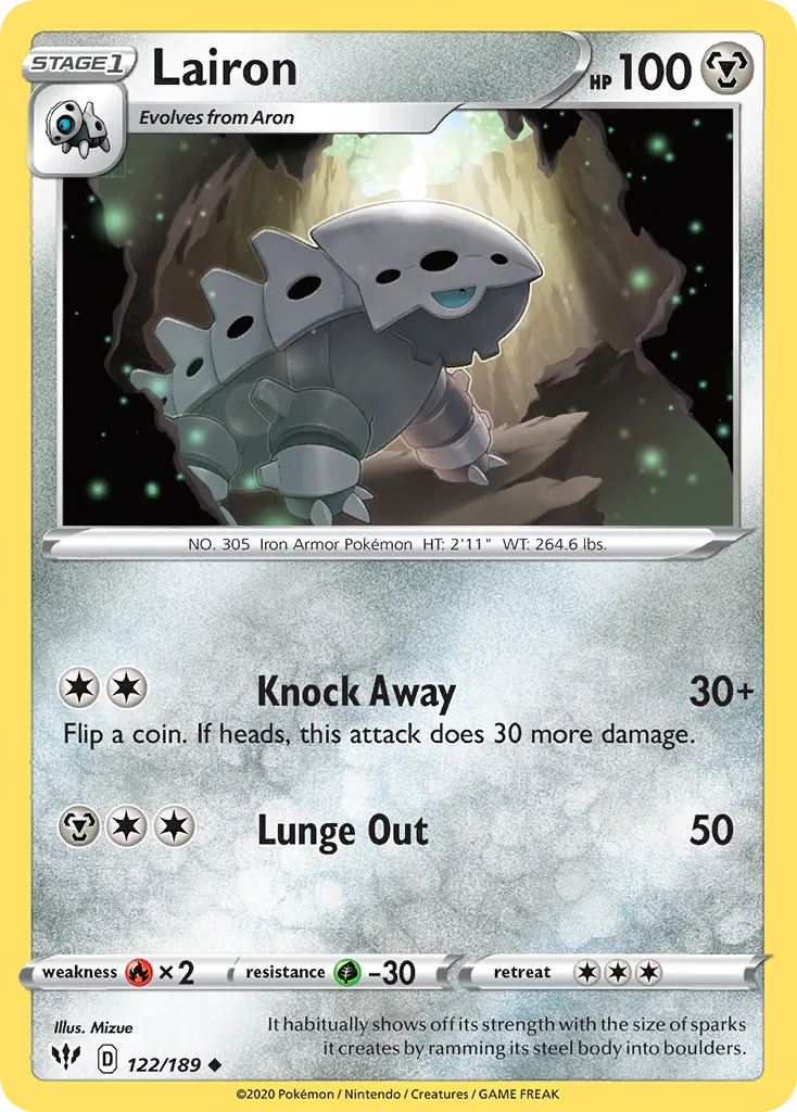 2020 Darkness Ablaze Lairon #122/189 Uncommon card image