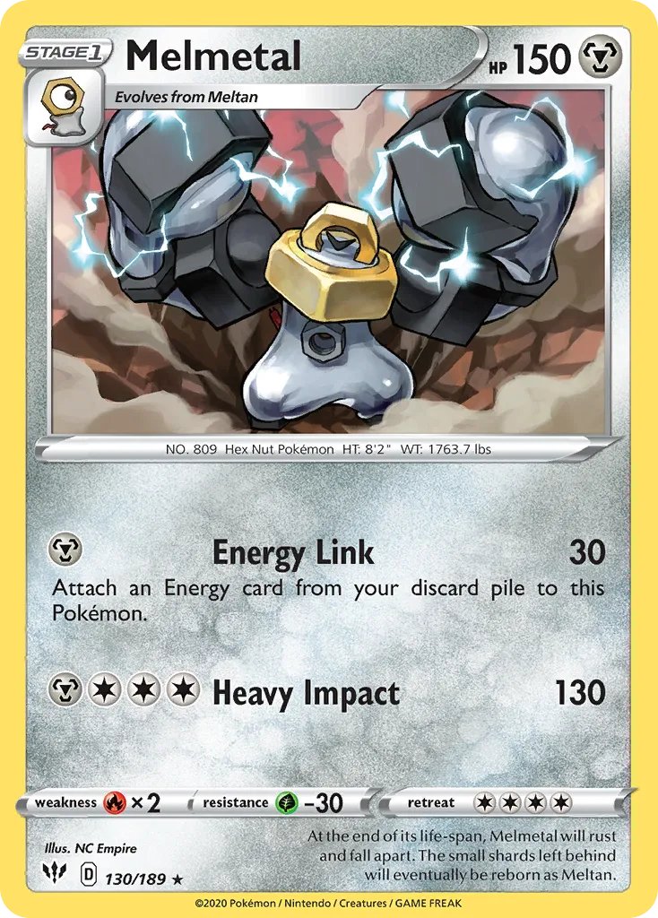 2020 Darkness Ablaze Melmetal #130/189 Rare card image