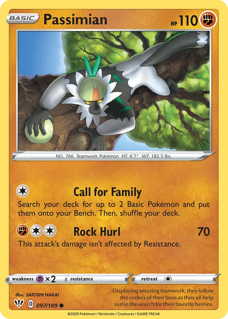 2020 Darkness Ablaze Passimian Common #097/189 Common card image