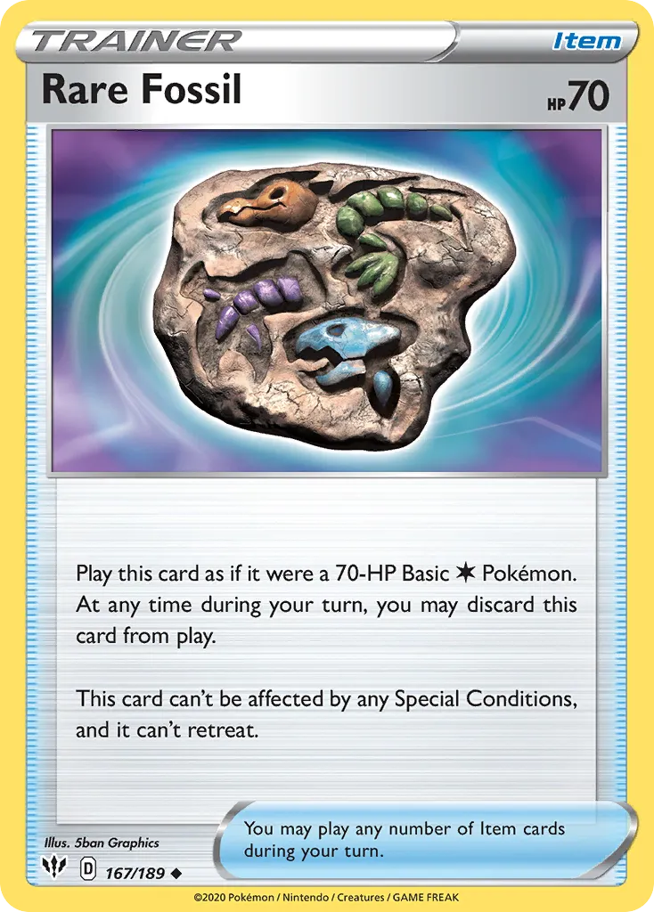 2020 Darkness Ablaze Rare Fossil #167/189 Uncommon card image
