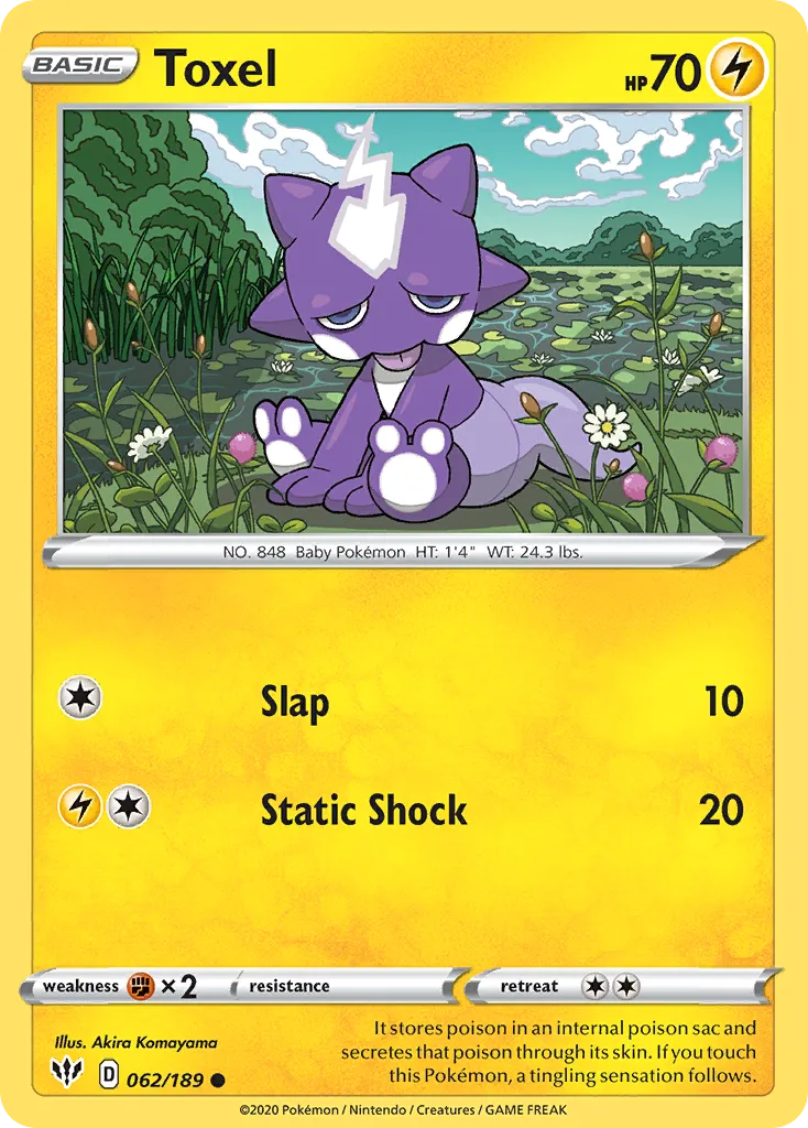 2020 Darkness Ablaze Toxel #062/189 Common card image