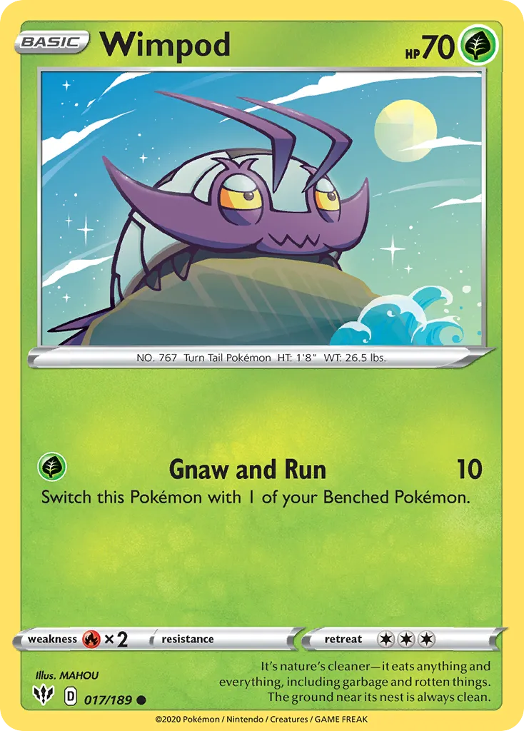 2020 Darkness Ablaze Wimpod Common #017/189 Common card image