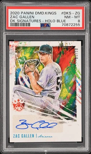 2020 Donruss Diamond Kings Zac Gallen DK Signatures Holo Blue #DKS-ZG card image