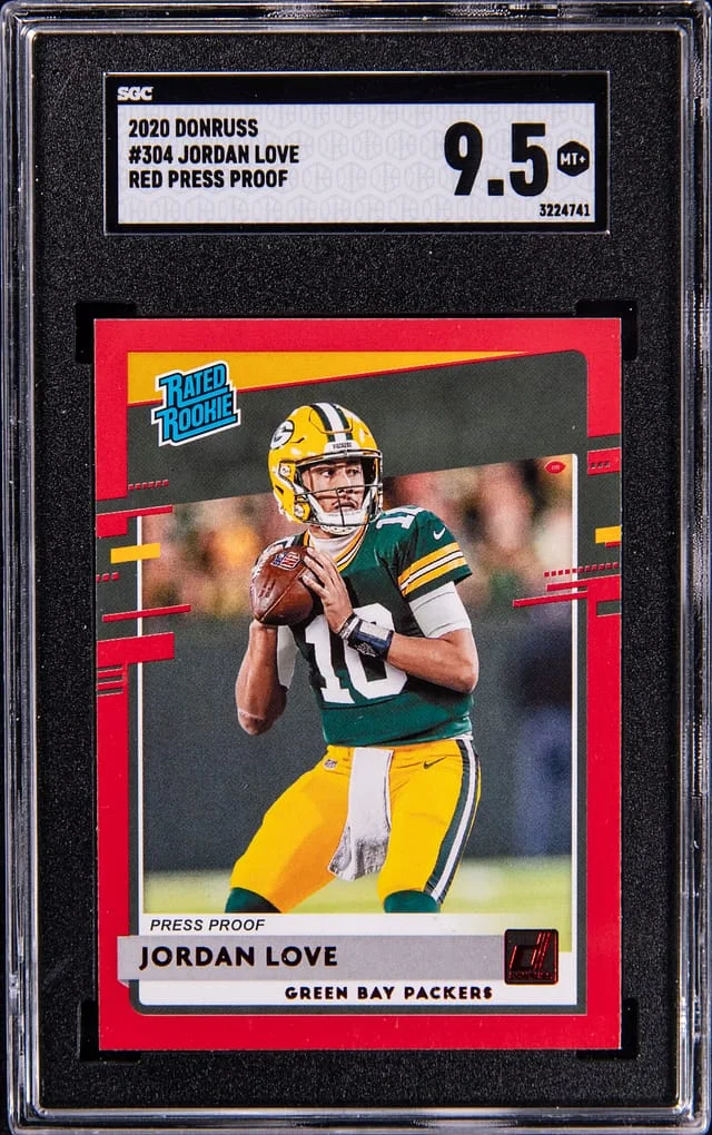 2020 Donruss Jordan Love Red Press Proof #304 card image