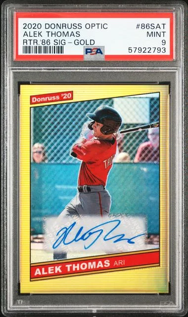 2020 Donruss Optic Alek Thomas Retro 1986 Signatures #86SAT card image