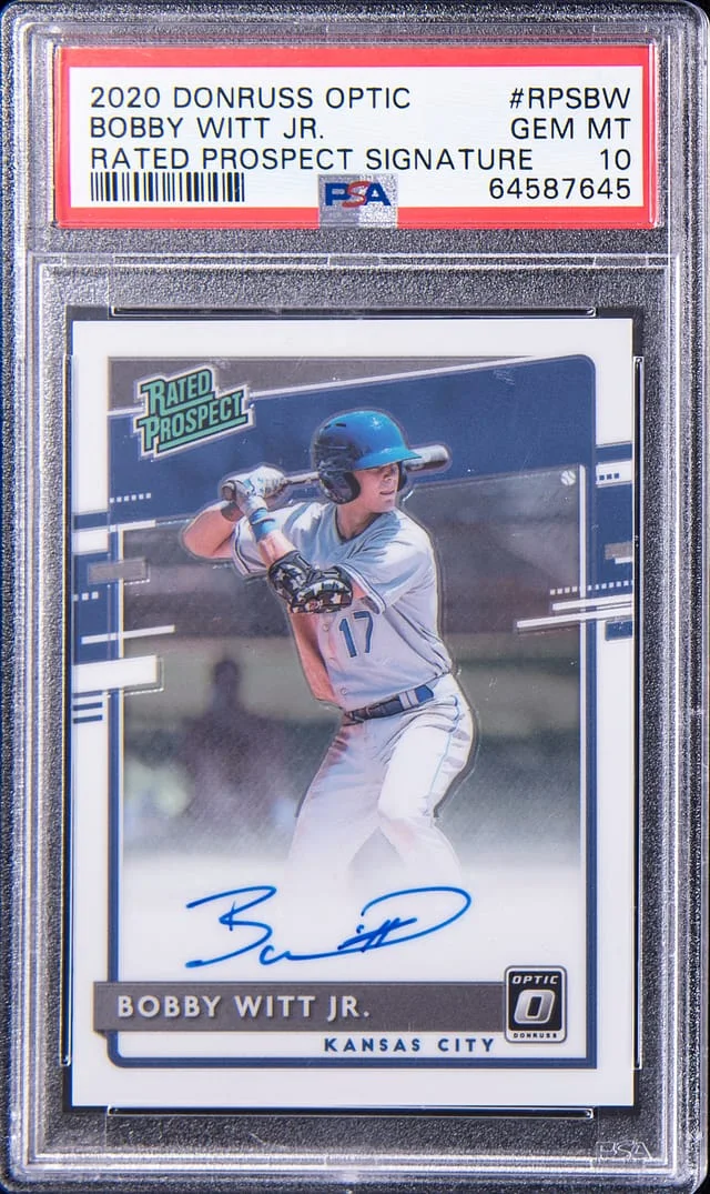 2020 Donruss Optic Bobby Witt Jr. Rated Prospect Signature #RPS-BW card image