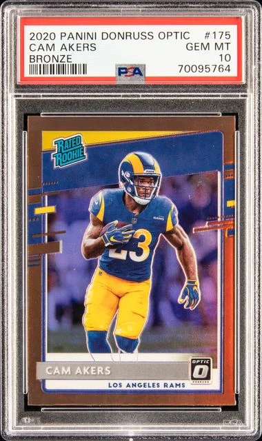 2020 Donruss Optic Cam Akers Rated Bronze #175 card image