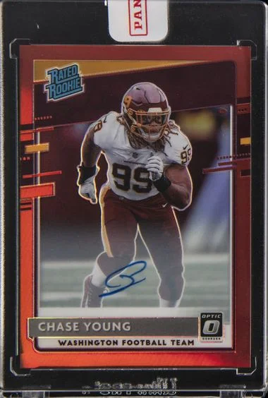 2020 Donruss Optic Chase Young - Panini Encased Rated Signed #166 card image