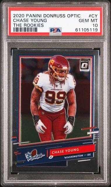 2020 Donruss Optic Chase Young The Rookies #TR-CY card image