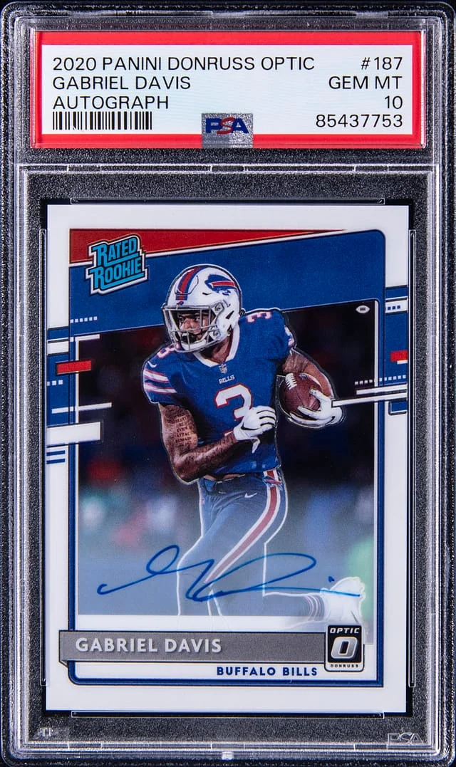 2020 Donruss Optic Gabriel Davis Autograph #187 card image