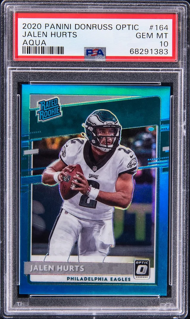 2020 Donruss Optic Jalen Hurts Aqua #164 card image