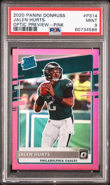 2020 Donruss Optic Jalen Hurts Preview-Pink #P314 card image