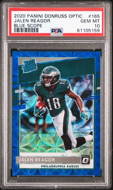 2020 Donruss Optic Jalen Reagor Blue Scope #165 card image