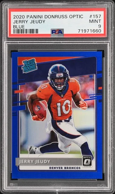 2020 Donruss Optic Jerry Jeudy Blue #157 card image