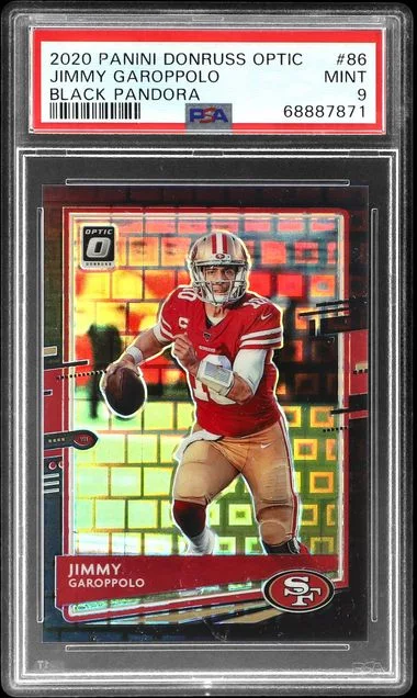 2020 Donruss Optic Jimmy Garoppolo Black Pandora #86 card image
