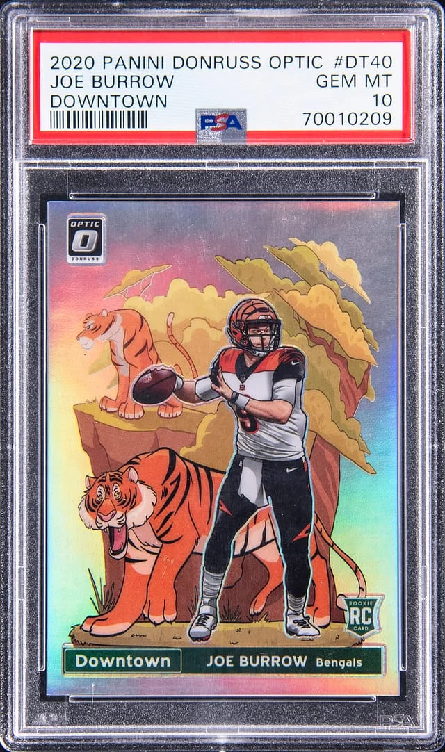 2020 Donruss Optic Joe Burrow Downtown #DT-40 card image