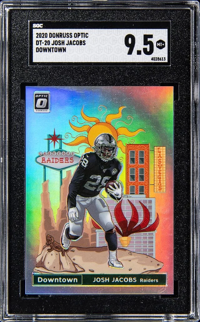 2020 Donruss Optic Josh Jacobs Downtown #DT-20 card image
