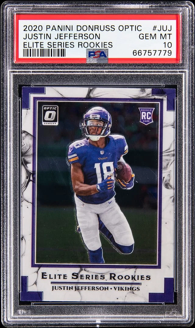 2020 Donruss Optic Justin Jefferson Elite Series Rookies #JUJ card image
