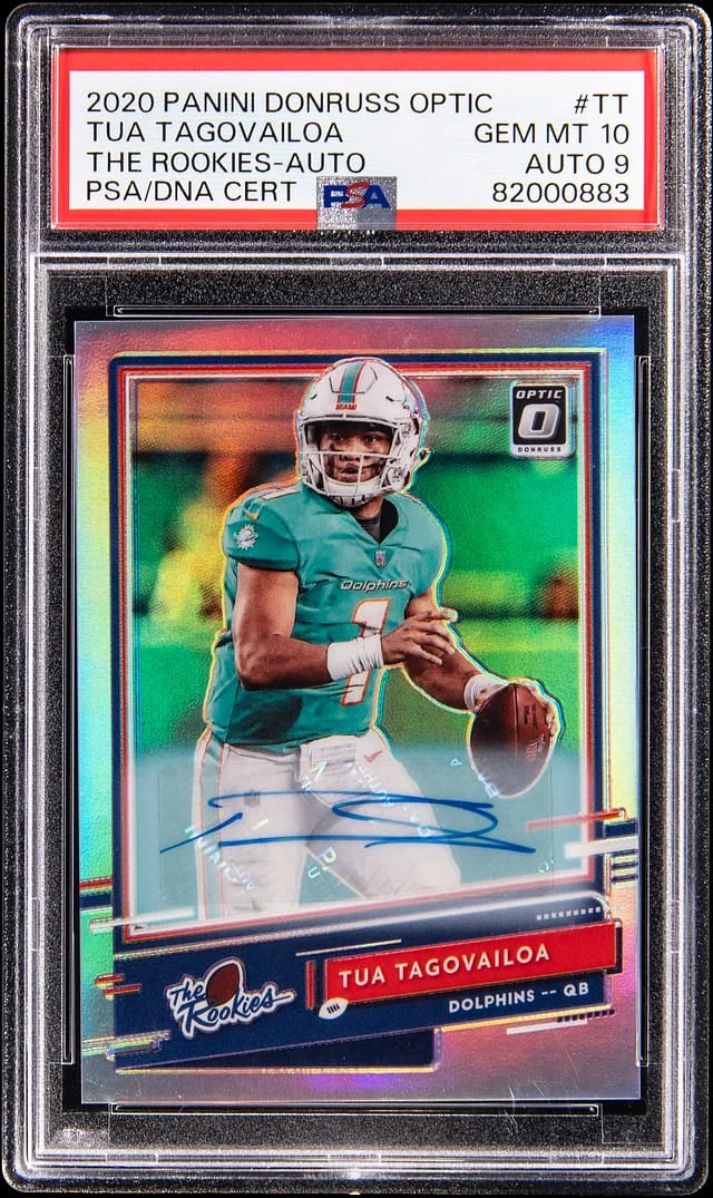 2020 Donruss Optic Tua Tagovailoa The Rookies Autograph #TR-TT card image