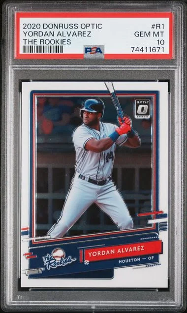 2020 Donruss Optic Yordan Alvarez The Rookies #R1 card image