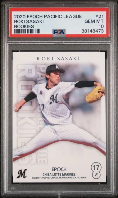 2020 Epoch Pacific League Rookies Roki Sasaki #21 card image