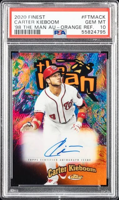 2020 Finest Carter Kieboom 1998 The Man Autographs Orange Refractor #FTMA-CK card image
