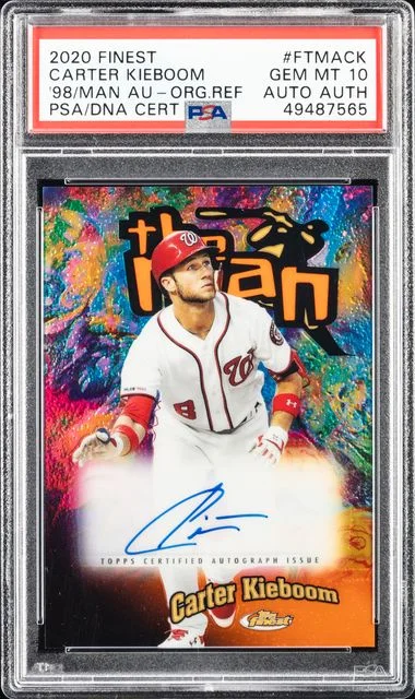 2020 Finest Carter Kieboom 1998 The Man Autographs Orange Refractor #FTMACK card image