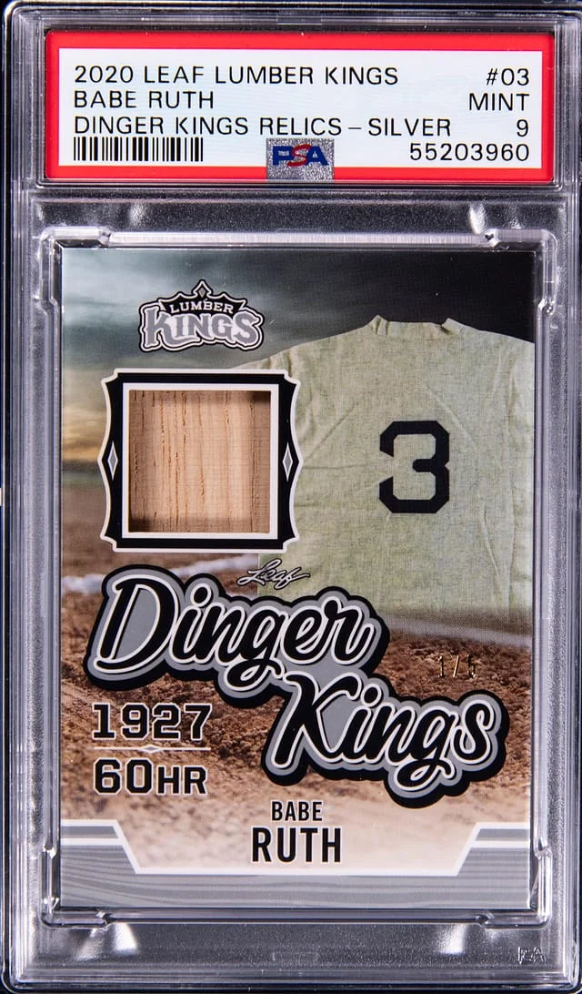 2020 Leaf Babe Ruth Lumber Kings Dinger Kings Relic Silver #03 card image