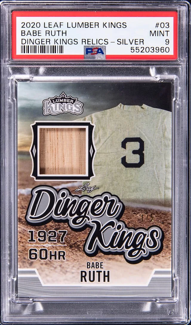2020 Leaf Babe Ruth Lumber Kings Dinger Kings Relics Silver #DK-03 card image