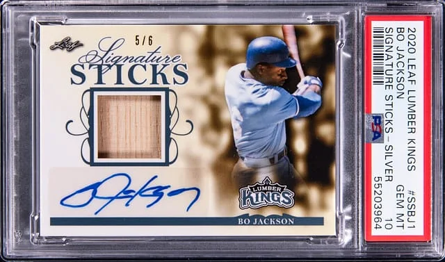 2020 Leaf Bo Jackson Lumber Kings Signature Sticks Silver #SSBJ1 card image