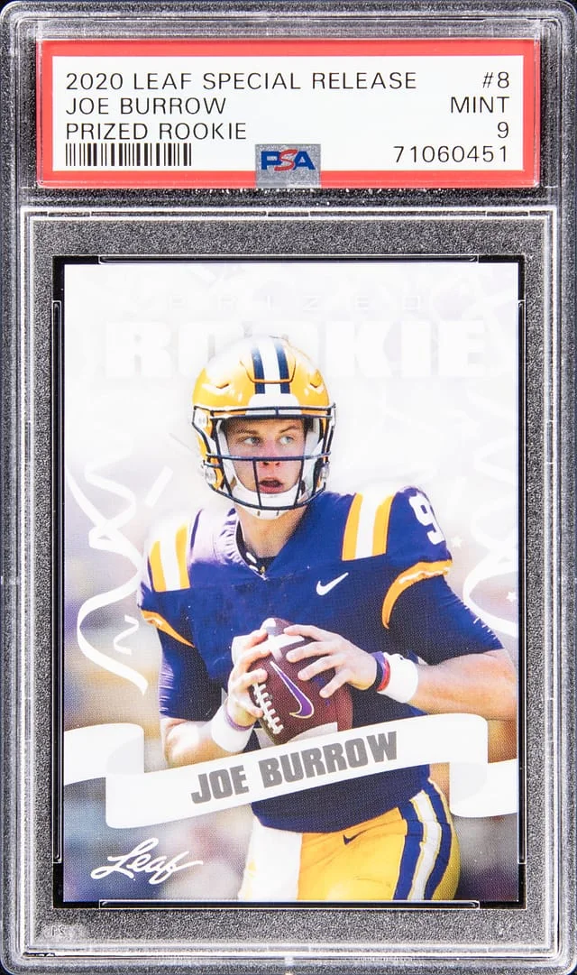2020 Leaf Joe Burrow Special Release Prized #8 card image