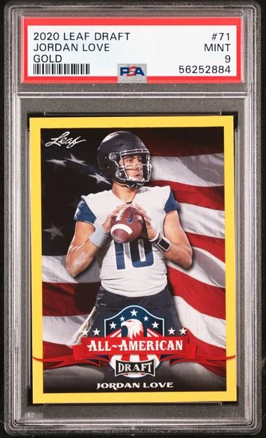 2020 Leaf Jordan Love Draft #71 card image