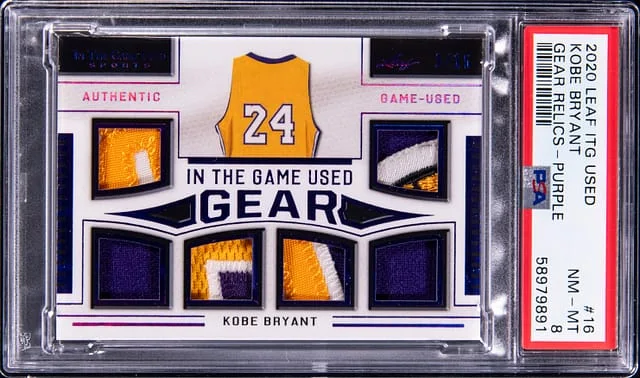 2020 Leaf Kobe Bryant In The Game Used Gear Relics Purple #16 card image