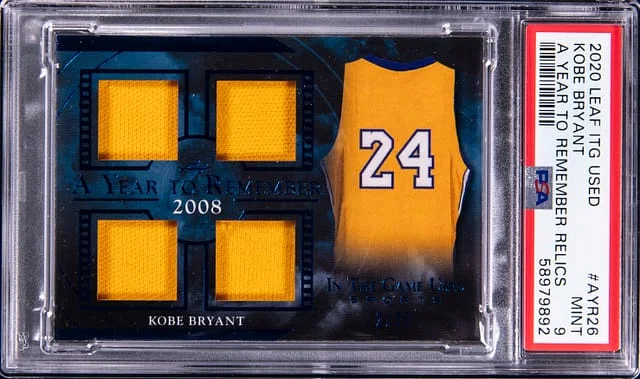 2020 Leaf Kobe Bryant In The Game Used A Year to Remember Relics #AYR26 card image
