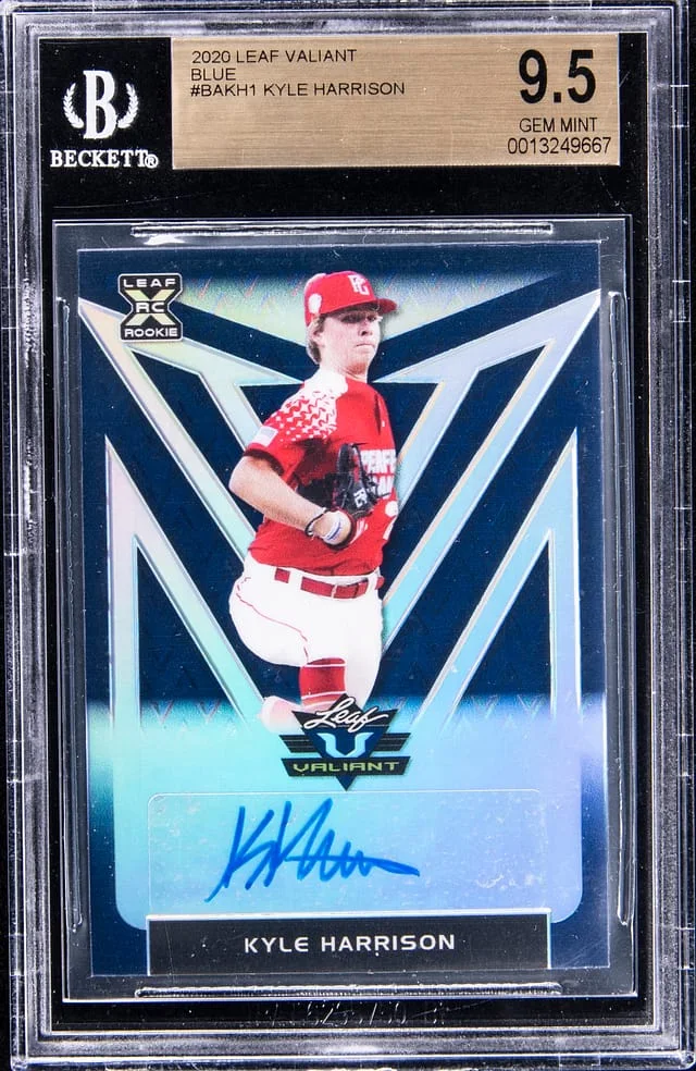 2020 Leaf Kyle Harrison Valiant Blue #BA-KH1 card image
